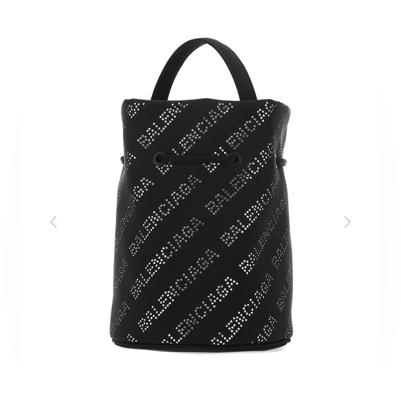 NEW Balenciaga Wheel XS Drawstring Bucket Bag, Black/Crystal $1,390 Sold Out - Picture 16 of 16